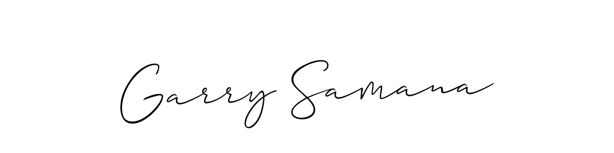 Make a short Garry Samana signature style. Manage your documents anywhere anytime using Allison_Script. Create and add eSignatures, submit forms, share and send files easily. Garry Samana signature style 2 images and pictures png