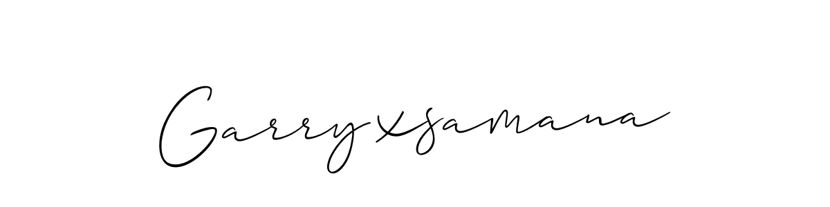 You should practise on your own different ways (Allison_Script) to write your name (Garryxsamana) in signature. don't let someone else do it for you. Garryxsamana signature style 2 images and pictures png