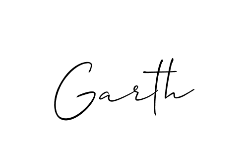 Use a signature maker to create a handwritten signature online. With this signature software, you can design (Allison_Script) your own signature for name Garth. Garth signature style 2 images and pictures png