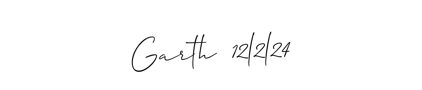 How to make Garth  12l2l24 name signature. Use Allison_Script style for creating short signs online. This is the latest handwritten sign. Garth  12l2l24 signature style 2 images and pictures png