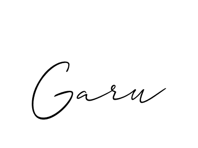 Create a beautiful signature design for name Garu. With this signature (Allison_Script) fonts, you can make a handwritten signature for free. Garu signature style 2 images and pictures png