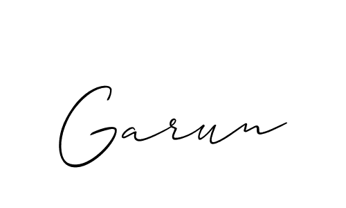 Design your own signature with our free online signature maker. With this signature software, you can create a handwritten (Allison_Script) signature for name Garun. Garun signature style 2 images and pictures png