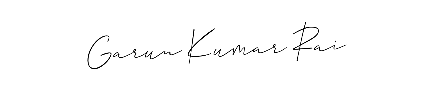 Use a signature maker to create a handwritten signature online. With this signature software, you can design (Allison_Script) your own signature for name Garun Kumar Rai. Garun Kumar Rai signature style 2 images and pictures png
