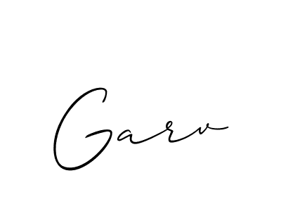 Garv stylish signature style. Best Handwritten Sign (Allison_Script) for my name. Handwritten Signature Collection Ideas for my name Garv. Garv signature style 2 images and pictures png