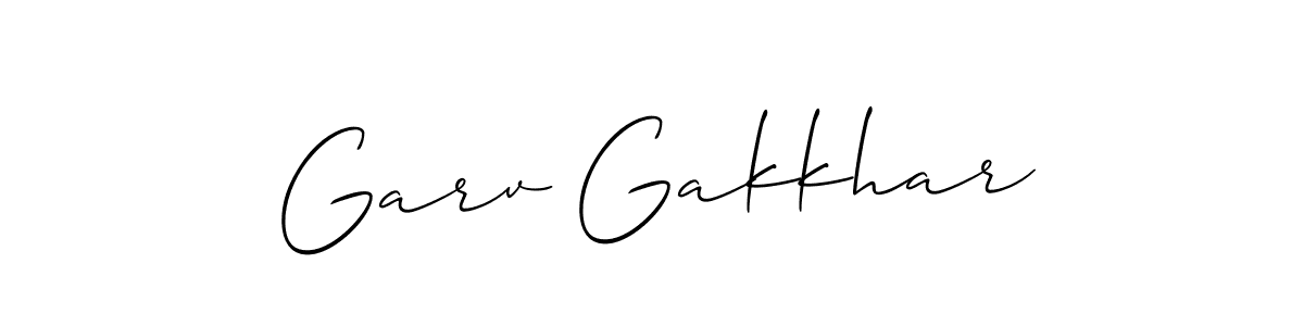 How to Draw Garv Gakkhar signature style? Allison_Script is a latest design signature styles for name Garv Gakkhar. Garv Gakkhar signature style 2 images and pictures png