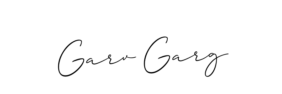 How to make Garv Garg name signature. Use Allison_Script style for creating short signs online. This is the latest handwritten sign. Garv Garg signature style 2 images and pictures png
