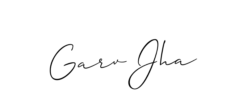 How to Draw Garv Jha signature style? Allison_Script is a latest design signature styles for name Garv Jha. Garv Jha signature style 2 images and pictures png