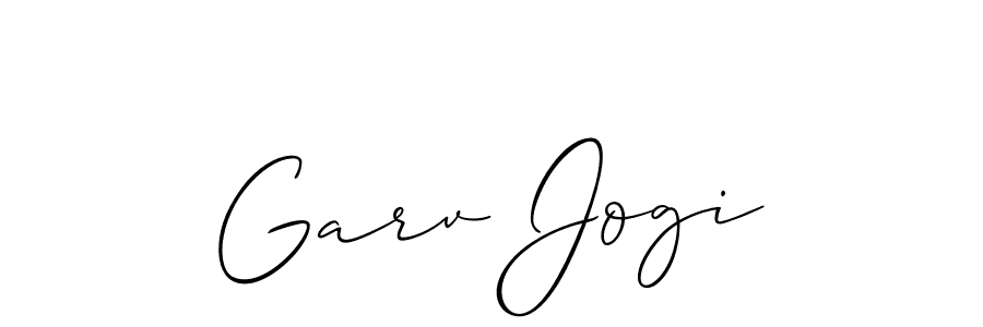 How to Draw Garv Jogi signature style? Allison_Script is a latest design signature styles for name Garv Jogi. Garv Jogi signature style 2 images and pictures png