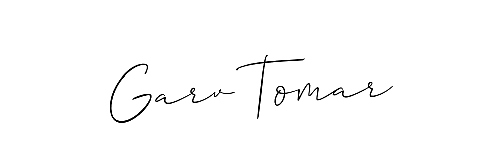 Also we have Garv Tomar name is the best signature style. Create professional handwritten signature collection using Allison_Script autograph style. Garv Tomar signature style 2 images and pictures png