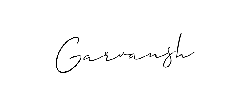 Garvansh stylish signature style. Best Handwritten Sign (Allison_Script) for my name. Handwritten Signature Collection Ideas for my name Garvansh. Garvansh signature style 2 images and pictures png