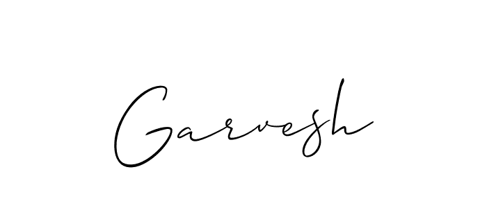 Use a signature maker to create a handwritten signature online. With this signature software, you can design (Allison_Script) your own signature for name Garvesh. Garvesh signature style 2 images and pictures png