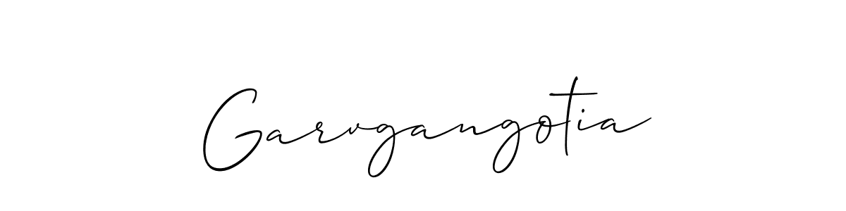 Allison_Script is a professional signature style that is perfect for those who want to add a touch of class to their signature. It is also a great choice for those who want to make their signature more unique. Get Garvgangotia name to fancy signature for free. Garvgangotia signature style 2 images and pictures png
