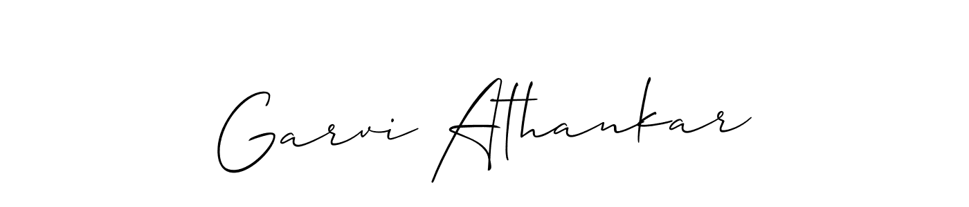 Also You can easily find your signature by using the search form. We will create Garvi Athankar name handwritten signature images for you free of cost using Allison_Script sign style. Garvi Athankar signature style 2 images and pictures png