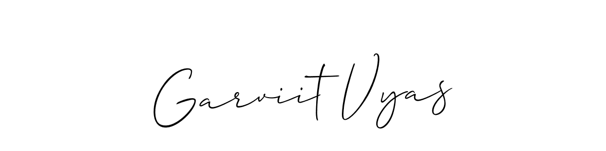 Best and Professional Signature Style for Garviit Vyas. Allison_Script Best Signature Style Collection. Garviit Vyas signature style 2 images and pictures png