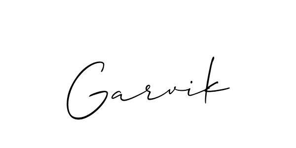 How to make Garvik name signature. Use Allison_Script style for creating short signs online. This is the latest handwritten sign. Garvik signature style 2 images and pictures png