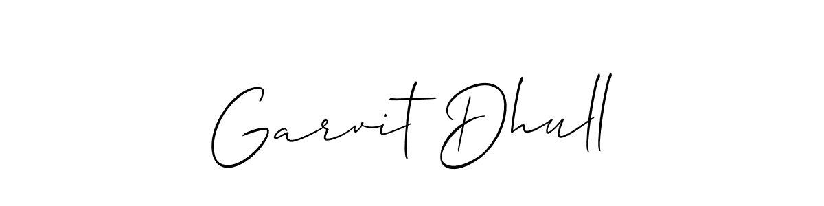 Use a signature maker to create a handwritten signature online. With this signature software, you can design (Allison_Script) your own signature for name Garvit Dhull. Garvit Dhull signature style 2 images and pictures png