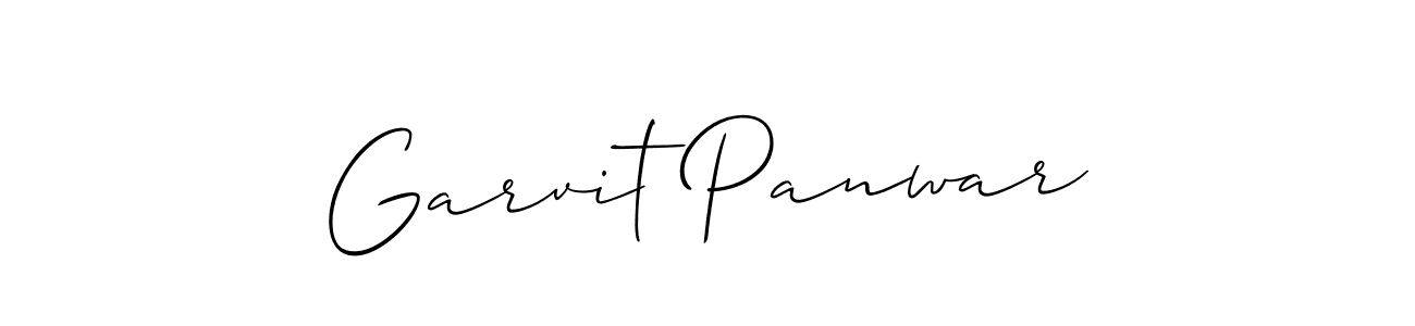 Create a beautiful signature design for name Garvit Panwar. With this signature (Allison_Script) fonts, you can make a handwritten signature for free. Garvit Panwar signature style 2 images and pictures png