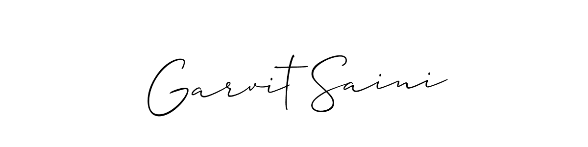 Make a short Garvit Saini signature style. Manage your documents anywhere anytime using Allison_Script. Create and add eSignatures, submit forms, share and send files easily. Garvit Saini signature style 2 images and pictures png