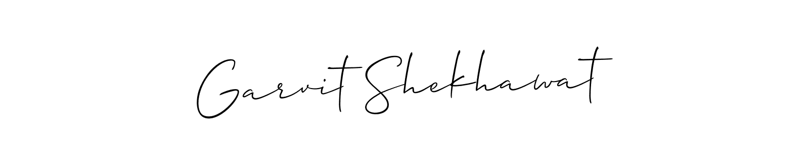 Make a beautiful signature design for name Garvit Shekhawat. With this signature (Allison_Script) style, you can create a handwritten signature for free. Garvit Shekhawat signature style 2 images and pictures png