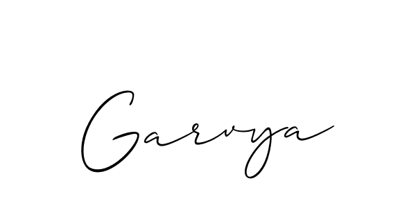 Make a beautiful signature design for name Garvya. With this signature (Allison_Script) style, you can create a handwritten signature for free. Garvya signature style 2 images and pictures png