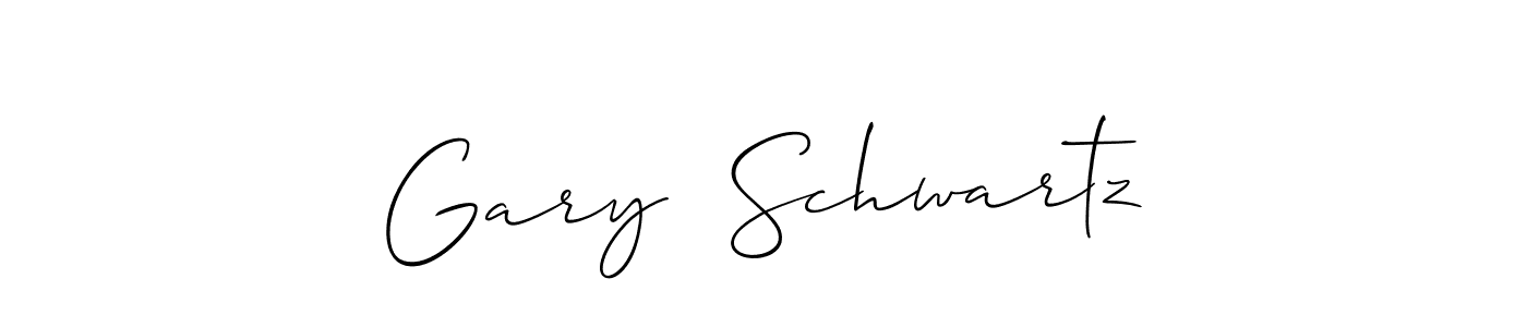 Allison_Script is a professional signature style that is perfect for those who want to add a touch of class to their signature. It is also a great choice for those who want to make their signature more unique. Get Gary  Schwartz name to fancy signature for free. Gary  Schwartz signature style 2 images and pictures png