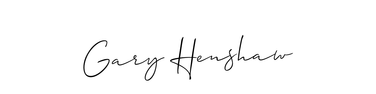 Also we have Gary Henshaw name is the best signature style. Create professional handwritten signature collection using Allison_Script autograph style. Gary Henshaw signature style 2 images and pictures png