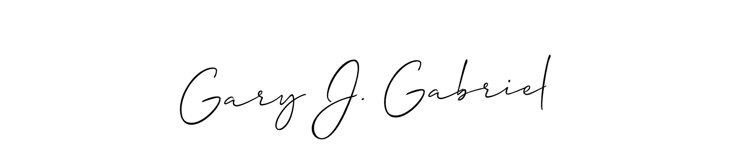 if you are searching for the best signature style for your name Gary J. Gabriel. so please give up your signature search. here we have designed multiple signature styles  using Allison_Script. Gary J. Gabriel signature style 2 images and pictures png