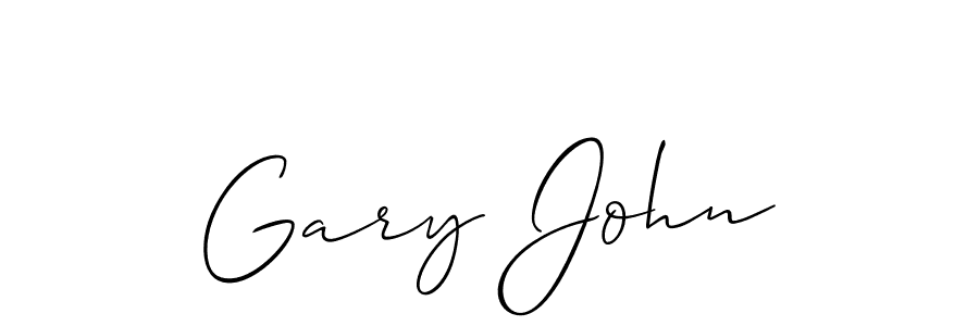 Gary John stylish signature style. Best Handwritten Sign (Allison_Script) for my name. Handwritten Signature Collection Ideas for my name Gary John. Gary John signature style 2 images and pictures png