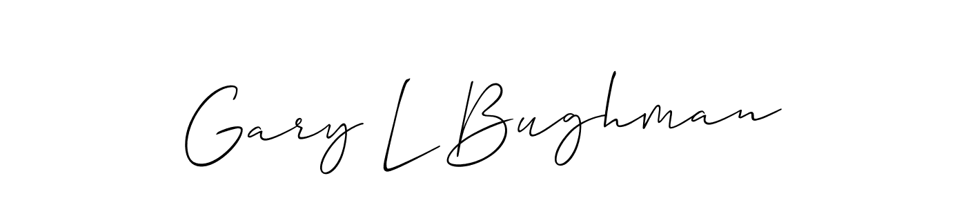How to Draw Gary L Bughman signature style? Allison_Script is a latest design signature styles for name Gary L Bughman. Gary L Bughman signature style 2 images and pictures png
