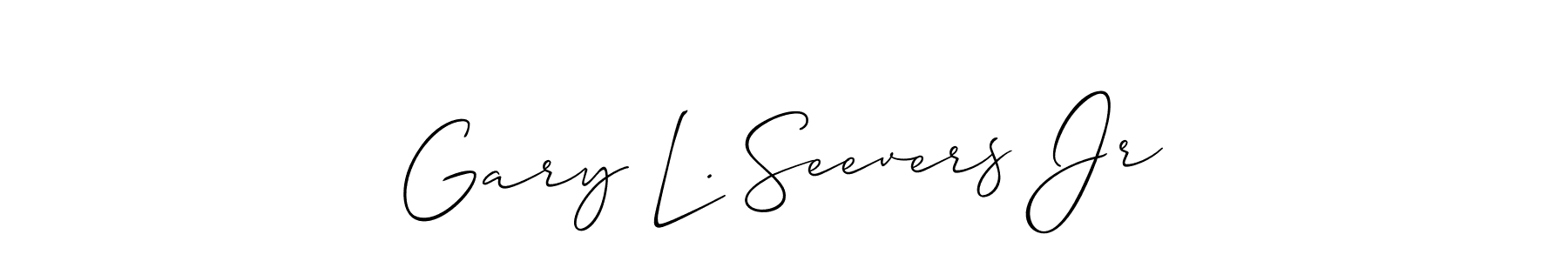 How to make Gary L. Seevers Jr name signature. Use Allison_Script style for creating short signs online. This is the latest handwritten sign. Gary L. Seevers Jr signature style 2 images and pictures png