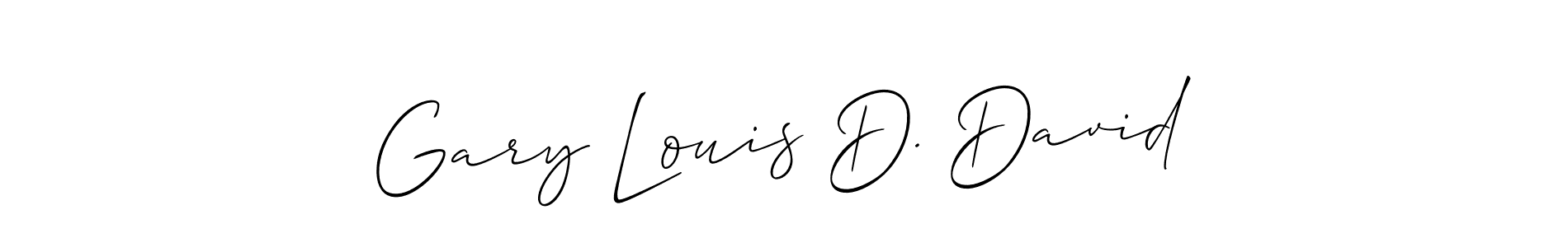 The best way (Allison_Script) to make a short signature is to pick only two or three words in your name. The name Gary Louis D. David include a total of six letters. For converting this name. Gary Louis D. David signature style 2 images and pictures png