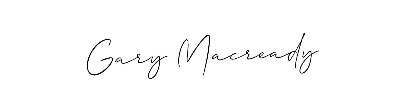 Design your own signature with our free online signature maker. With this signature software, you can create a handwritten (Allison_Script) signature for name Gary Macready. Gary Macready signature style 2 images and pictures png