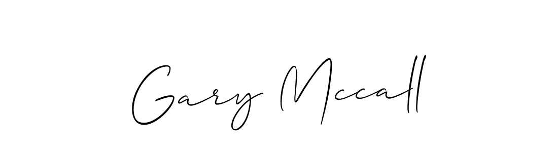How to make Gary Mccall name signature. Use Allison_Script style for creating short signs online. This is the latest handwritten sign. Gary Mccall signature style 2 images and pictures png