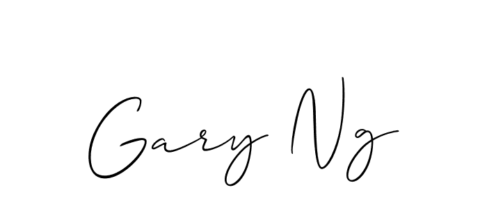 How to make Gary Ng name signature. Use Allison_Script style for creating short signs online. This is the latest handwritten sign. Gary Ng signature style 2 images and pictures png