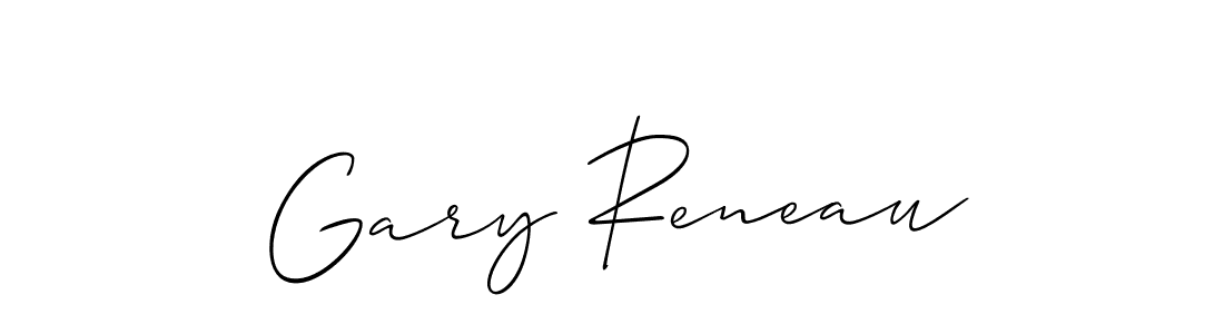 Make a beautiful signature design for name Gary Reneau. With this signature (Allison_Script) style, you can create a handwritten signature for free. Gary Reneau signature style 2 images and pictures png