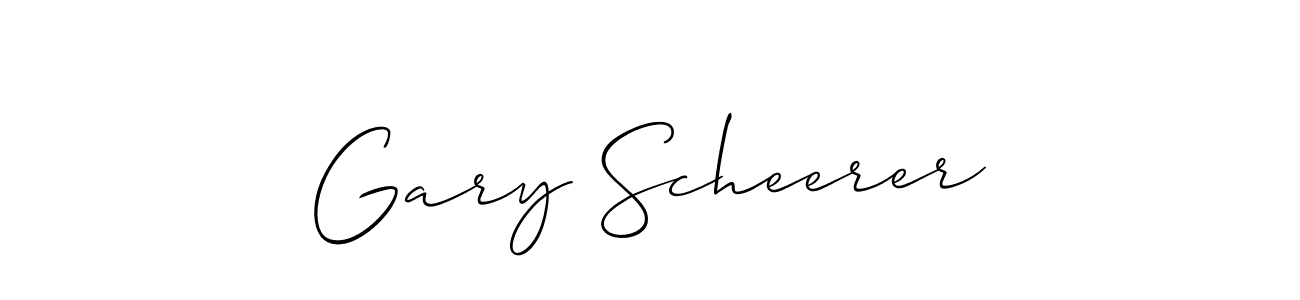 Make a beautiful signature design for name Gary Scheerer. With this signature (Allison_Script) style, you can create a handwritten signature for free. Gary Scheerer signature style 2 images and pictures png