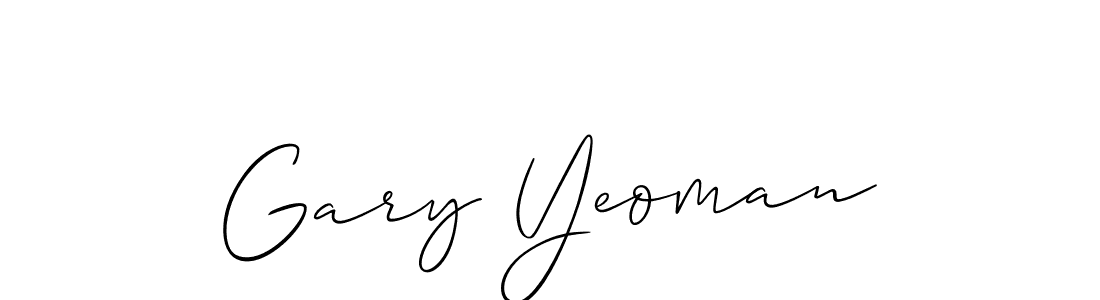 How to make Gary Yeoman name signature. Use Allison_Script style for creating short signs online. This is the latest handwritten sign. Gary Yeoman signature style 2 images and pictures png