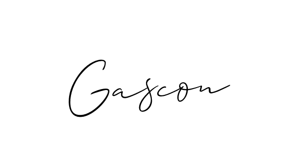 Use a signature maker to create a handwritten signature online. With this signature software, you can design (Allison_Script) your own signature for name Gascon. Gascon signature style 2 images and pictures png