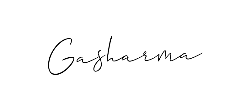 Create a beautiful signature design for name Gasharma. With this signature (Allison_Script) fonts, you can make a handwritten signature for free. Gasharma signature style 2 images and pictures png