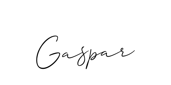 How to make Gaspar signature? Allison_Script is a professional autograph style. Create handwritten signature for Gaspar name. Gaspar signature style 2 images and pictures png