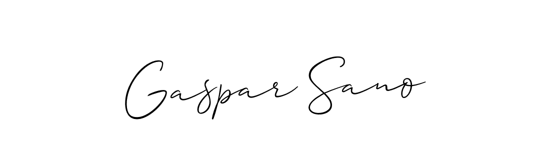 Similarly Allison_Script is the best handwritten signature design. Signature creator online .You can use it as an online autograph creator for name Gaspar Sano. Gaspar Sano signature style 2 images and pictures png