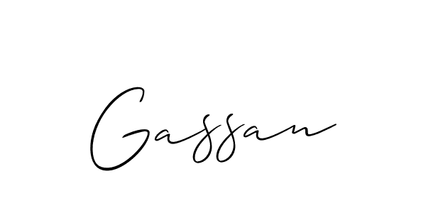 Allison_Script is a professional signature style that is perfect for those who want to add a touch of class to their signature. It is also a great choice for those who want to make their signature more unique. Get Gassan name to fancy signature for free. Gassan signature style 2 images and pictures png