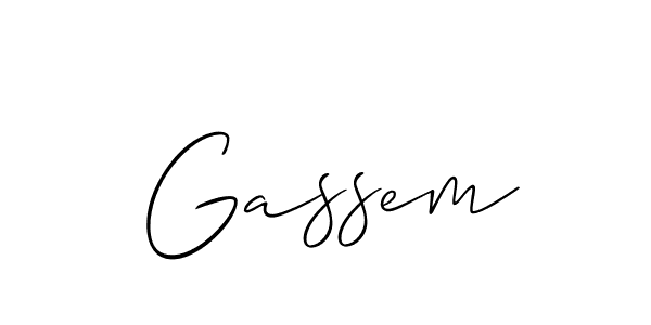 Also we have Gassem name is the best signature style. Create professional handwritten signature collection using Allison_Script autograph style. Gassem signature style 2 images and pictures png