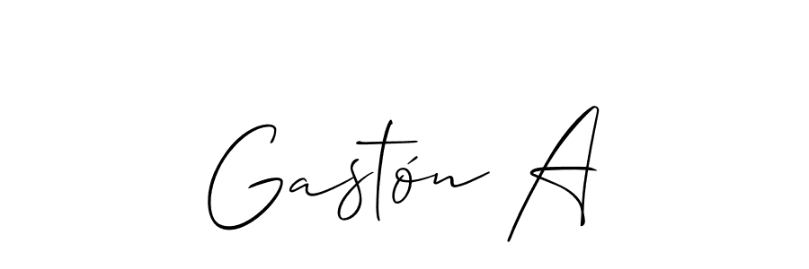 Gastón A stylish signature style. Best Handwritten Sign (Allison_Script) for my name. Handwritten Signature Collection Ideas for my name Gastón A. Gastón A signature style 2 images and pictures png