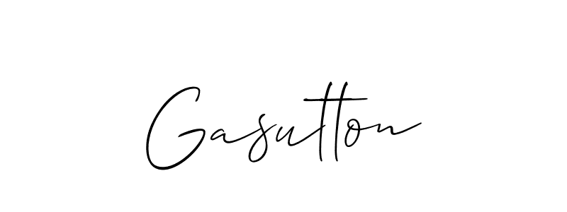 How to make Gasutton signature? Allison_Script is a professional autograph style. Create handwritten signature for Gasutton name. Gasutton signature style 2 images and pictures png