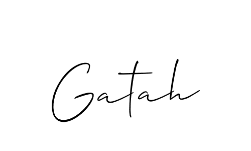 Best and Professional Signature Style for Gatah. Allison_Script Best Signature Style Collection. Gatah signature style 2 images and pictures png