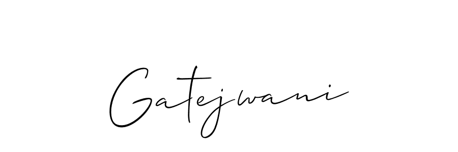 Design your own signature with our free online signature maker. With this signature software, you can create a handwritten (Allison_Script) signature for name Gatejwani. Gatejwani signature style 2 images and pictures png
