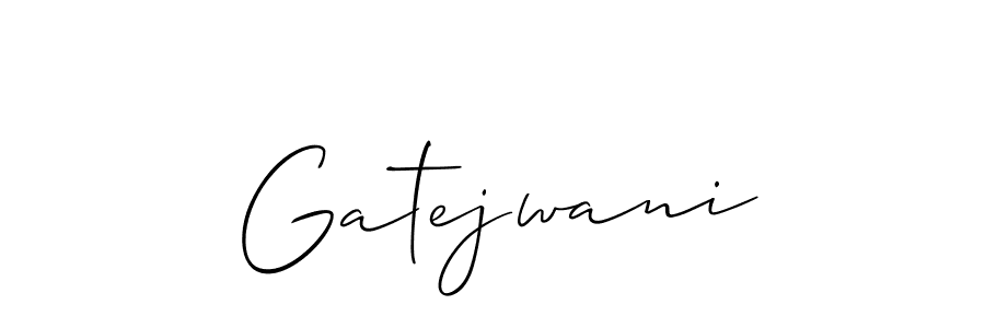 Design your own signature with our free online signature maker. With this signature software, you can create a handwritten (Allison_Script) signature for name Gatejwani. Gatejwani signature style 2 images and pictures png