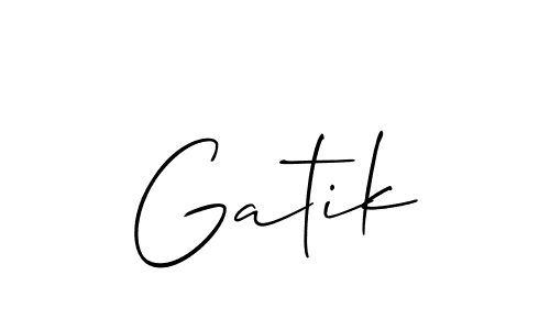 Make a short Gatik signature style. Manage your documents anywhere anytime using Allison_Script. Create and add eSignatures, submit forms, share and send files easily. Gatik signature style 2 images and pictures png