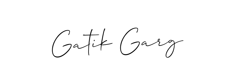 Similarly Allison_Script is the best handwritten signature design. Signature creator online .You can use it as an online autograph creator for name Gatik Garg. Gatik Garg signature style 2 images and pictures png